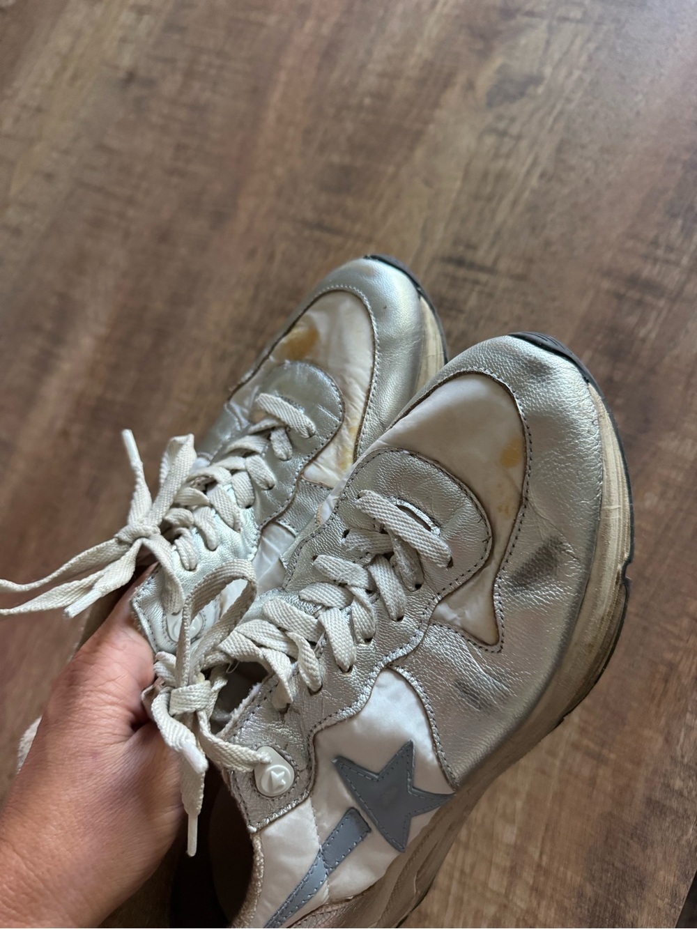Golden Goose “Running” Sneaker with Light Blue Star Accent - Picture 6 of 9